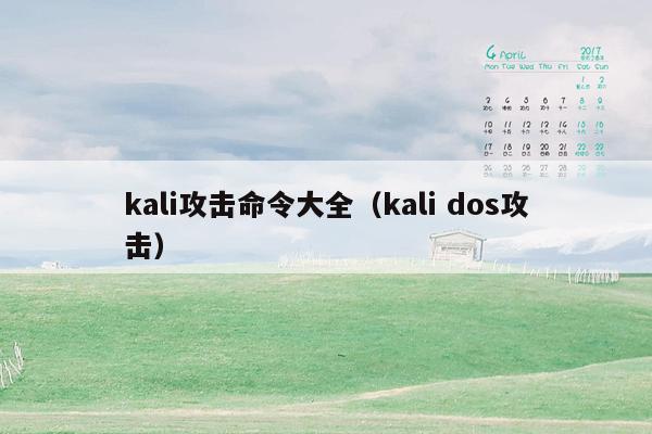 kali攻击命令大全（kali dos攻击）