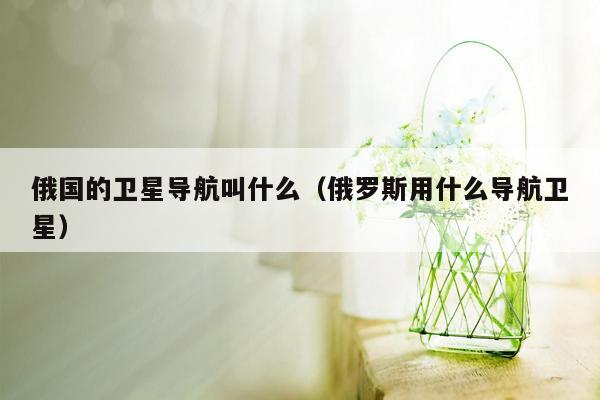 俄国的卫星导航叫什么（俄罗斯用什么导航卫星）