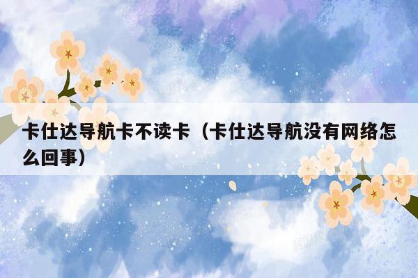 卡仕达导航卡不读卡（卡仕达导航没有网络怎么回事）