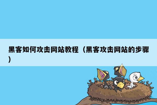 黑客如何攻击网站教程（黑客攻击网站的步骤）