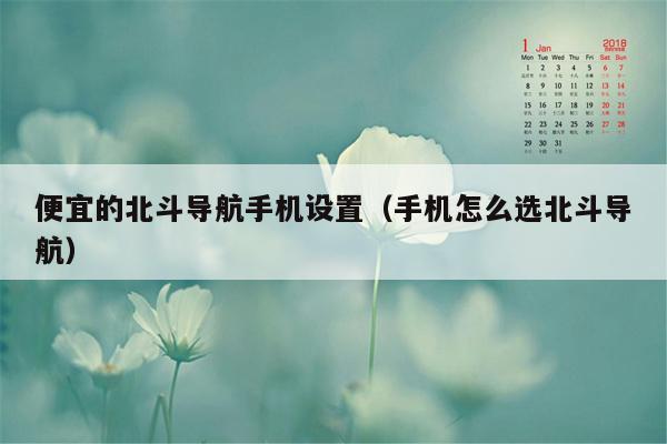 便宜的北斗导航手机设置（手机怎么选北斗导航）
