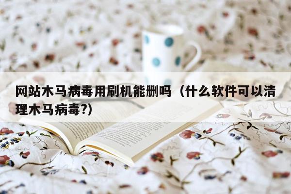 网站木马病毒用刷机能删吗（什么软件可以清理木马病毒?）