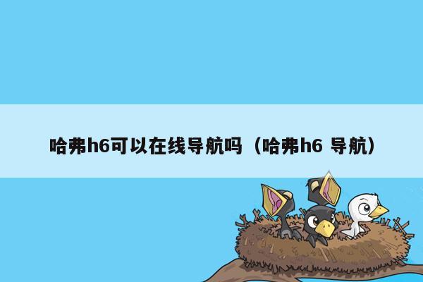 哈弗h6可以在线导航吗（哈弗h6 导航）