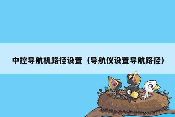 中控导航机路径设置（导航仪设置导航路径）