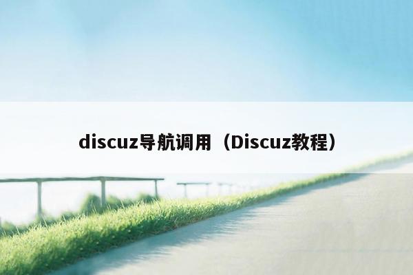 discuz导航调用（Discuz教程）