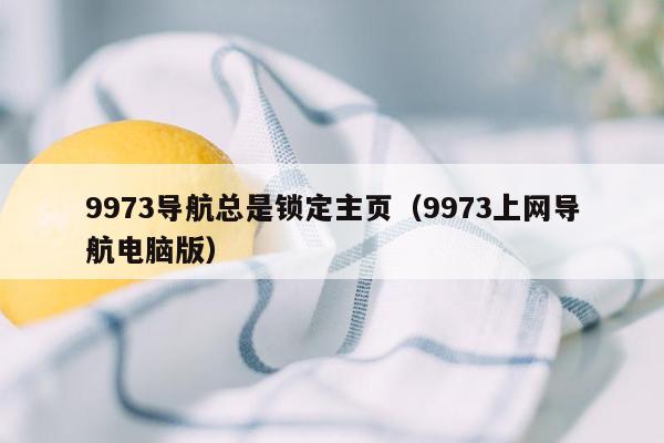 9973导航总是锁定主页（9973上网导航电脑版）