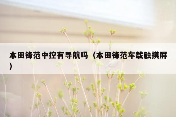 本田锋范中控有导航吗（本田锋范车载触摸屏）