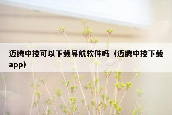 迈腾中控可以下载导航软件吗（迈腾中控下载app）