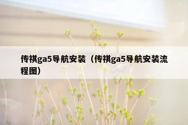 传祺ga5导航安装（传祺ga5导航安装流程图）