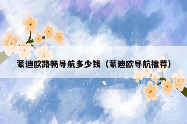 蒙迪欧路畅导航多少钱（蒙迪欧导航推荐）