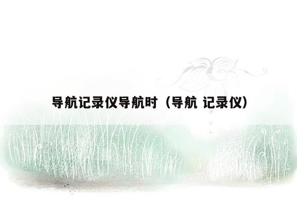导航记录仪导航时（导航 记录仪）