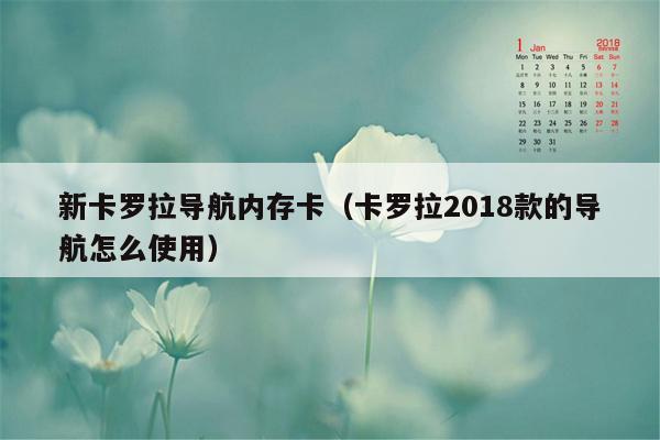 新卡罗拉导航内存卡（卡罗拉2018款的导航怎么使用）