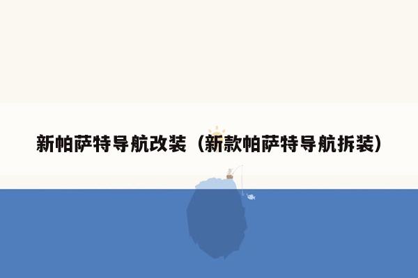 新帕萨特导航改装（新款帕萨特导航拆装）