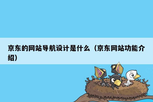 京东的网站导航设计是什么（京东网站功能介绍）