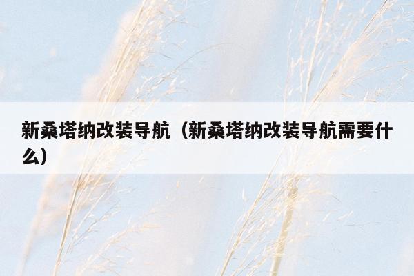 新桑塔纳改装导航（新桑塔纳改装导航需要什么）