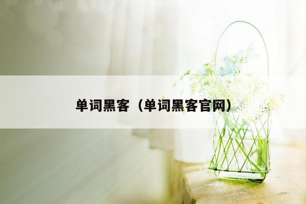 单词黑客（单词黑客官网）