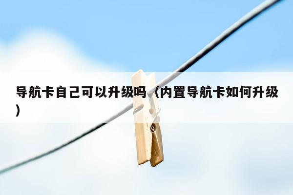 导航卡自己可以升级吗（内置导航卡如何升级）