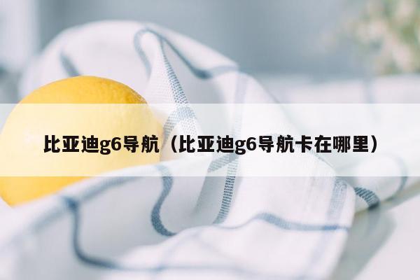 比亚迪g6导航（比亚迪g6导航卡在哪里）