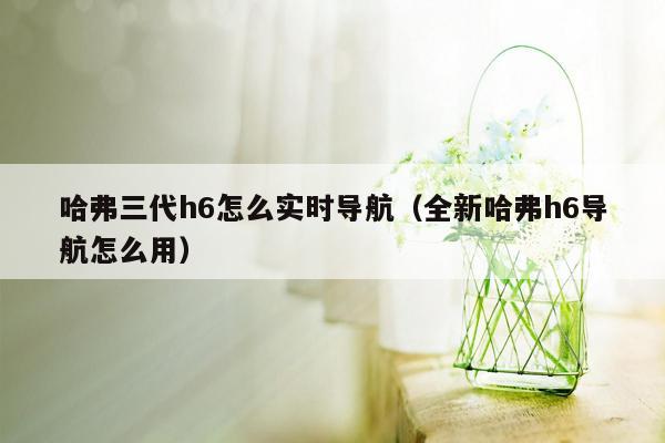 哈弗三代h6怎么实时导航（全新哈弗h6导航怎么用）