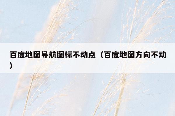 百度地图导航图标不动点（百度地图方向不动）