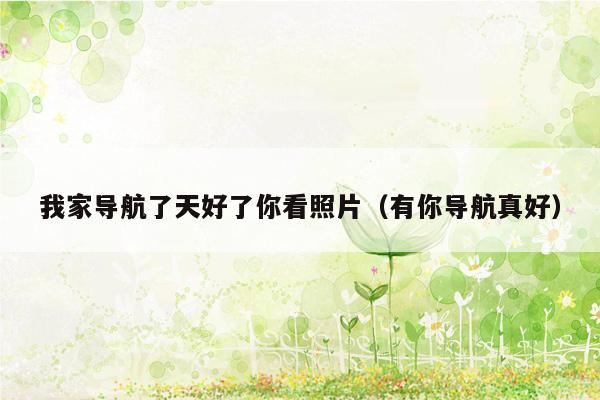 我家导航了天好了你看照片（有你导航真好）