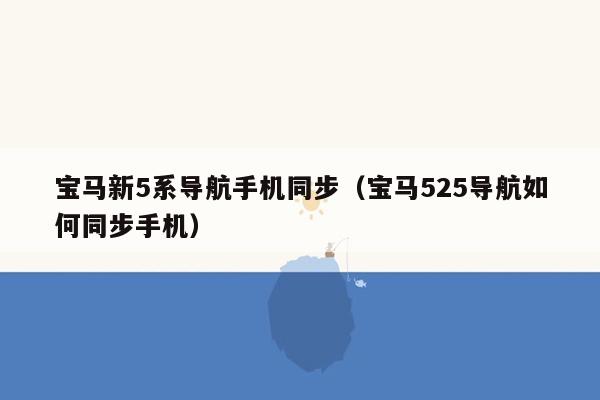 宝马新5系导航手机同步（宝马525导航如何同步手机）