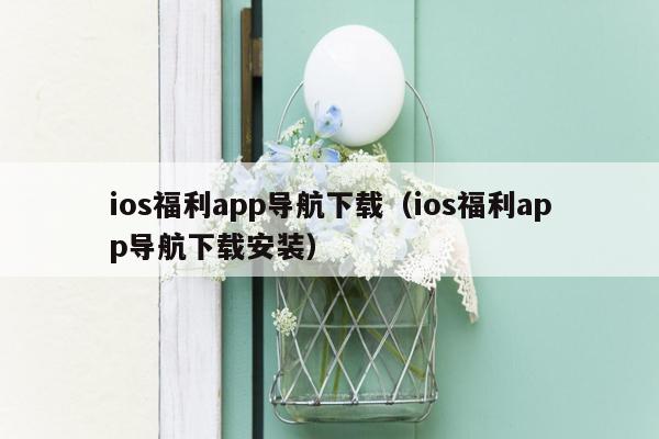 ios福利app导航下载（ios福利app导航下载安装）