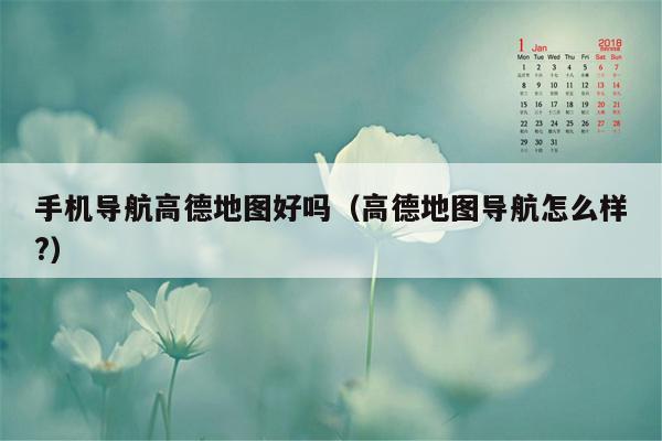 手机导航高德地图好吗（高德地图导航怎么样?）