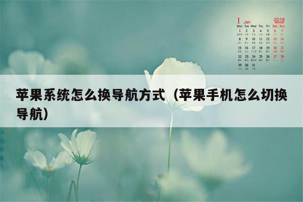 苹果系统怎么换导航方式（苹果手机怎么切换导航）