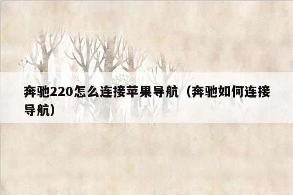 奔驰220怎么连接苹果导航（奔驰如何连接导航）