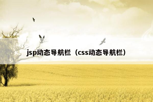 jsp动态导航栏（css动态导航栏）