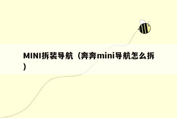 MINI拆装导航（奔奔mini导航怎么拆）