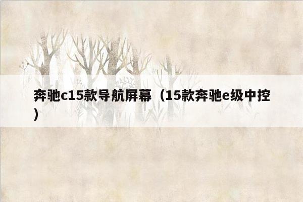 奔驰c15款导航屏幕（15款奔驰e级中控）