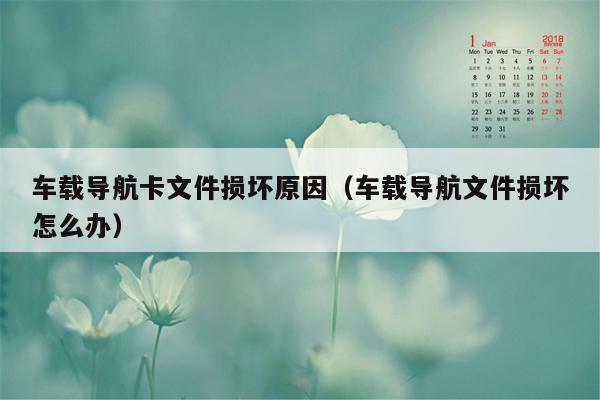 车载导航卡文件损坏原因（车载导航文件损坏怎么办）