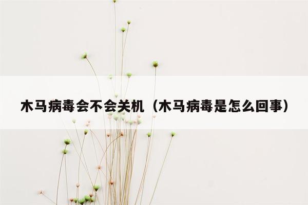 木马病毒会不会关机（木马病毒是怎么回事）