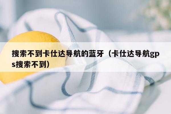 搜索不到卡仕达导航的蓝牙（卡仕达导航gps搜索不到）