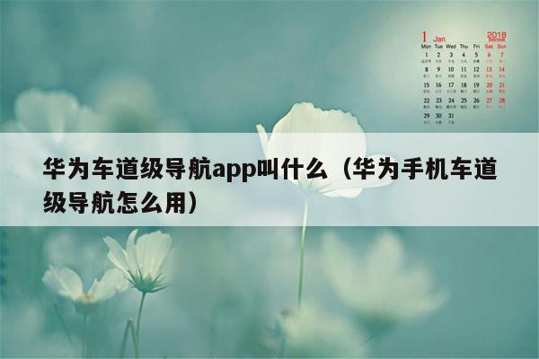 华为车道级导航app叫什么（华为手机车道级导航怎么用）